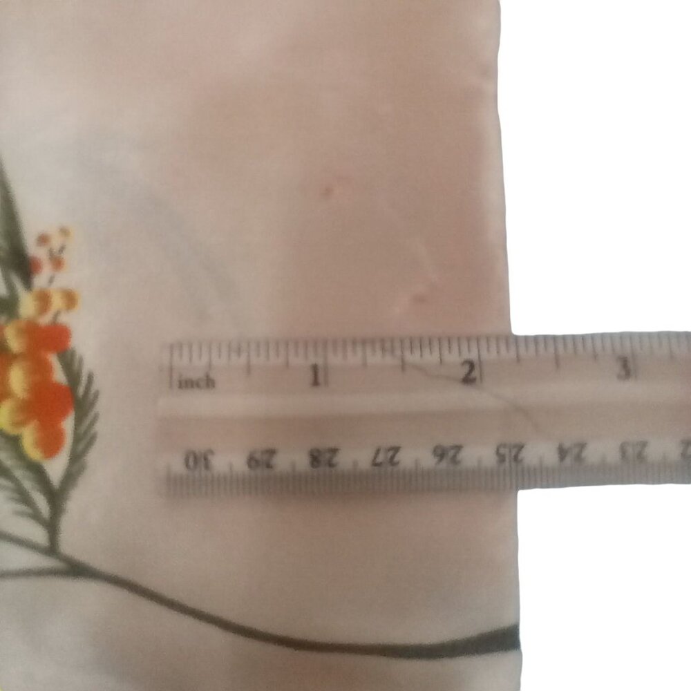 Vintage Australia Souvenir Square Large Scarf Wattle Flower Signed Neil AS IS - Picture 9 of 15